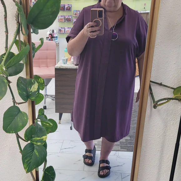 Elegant Purple Midi Dress - Picture 3 of 5